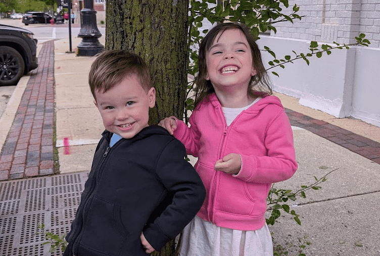My kids Elsie & August